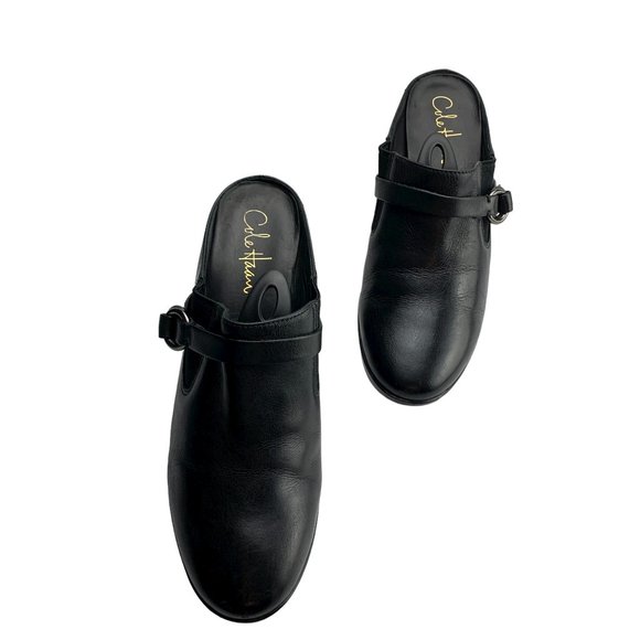 COLE HAAN Shelly D32475 Leather Buckle Mule Clogs‎ - Picture 9 of 13